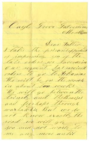 Primary view of [Letter from D. S. Kennard to his Father, March 20, 1862]