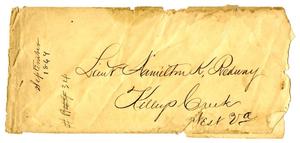 Primary view of object titled '[Envelope for Lieut. Hamilton K. Redway, September 1864]'.