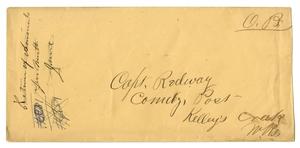 [Envelope for letter to Capt. H. K. Redway]