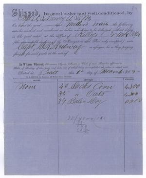 [Receipt of supplies, March 1, 1865]