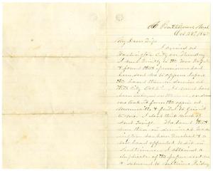[Letter from Hamilton K. Redway to Loriette Redway, October 28, 1865]