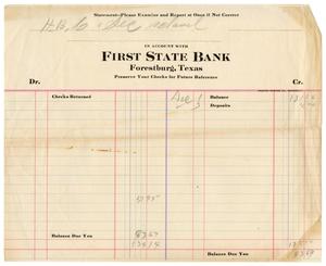Primary view of object titled '[Account Statement]'.