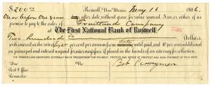 [Promissory Note for Bob Perryman, May 16, 1906]