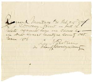 [Receipt of Montague County, February 28, 1879]