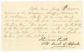 Thumbnail image of item number 1 in: '[Receipt of Levi Perryman, January 15, 1879]'.