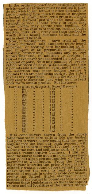 [Clipping on Agriculture]