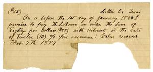 [Promissory Note from C. B. Moore to H. S. Moore, February 7, 1879]