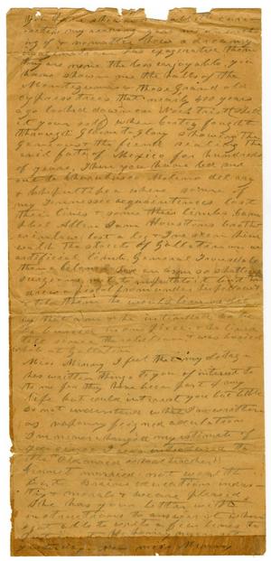Primary view of object titled '[Letter from Claude White to C. B. Moore, January 1902]'.