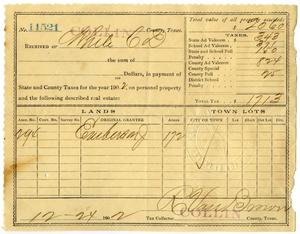 [Receipt for state and county taxes, December 24, 1902]