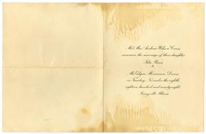 [Wedding announcement for Ida Barr and Edgar Morrisson Davis, November 8, 1898]