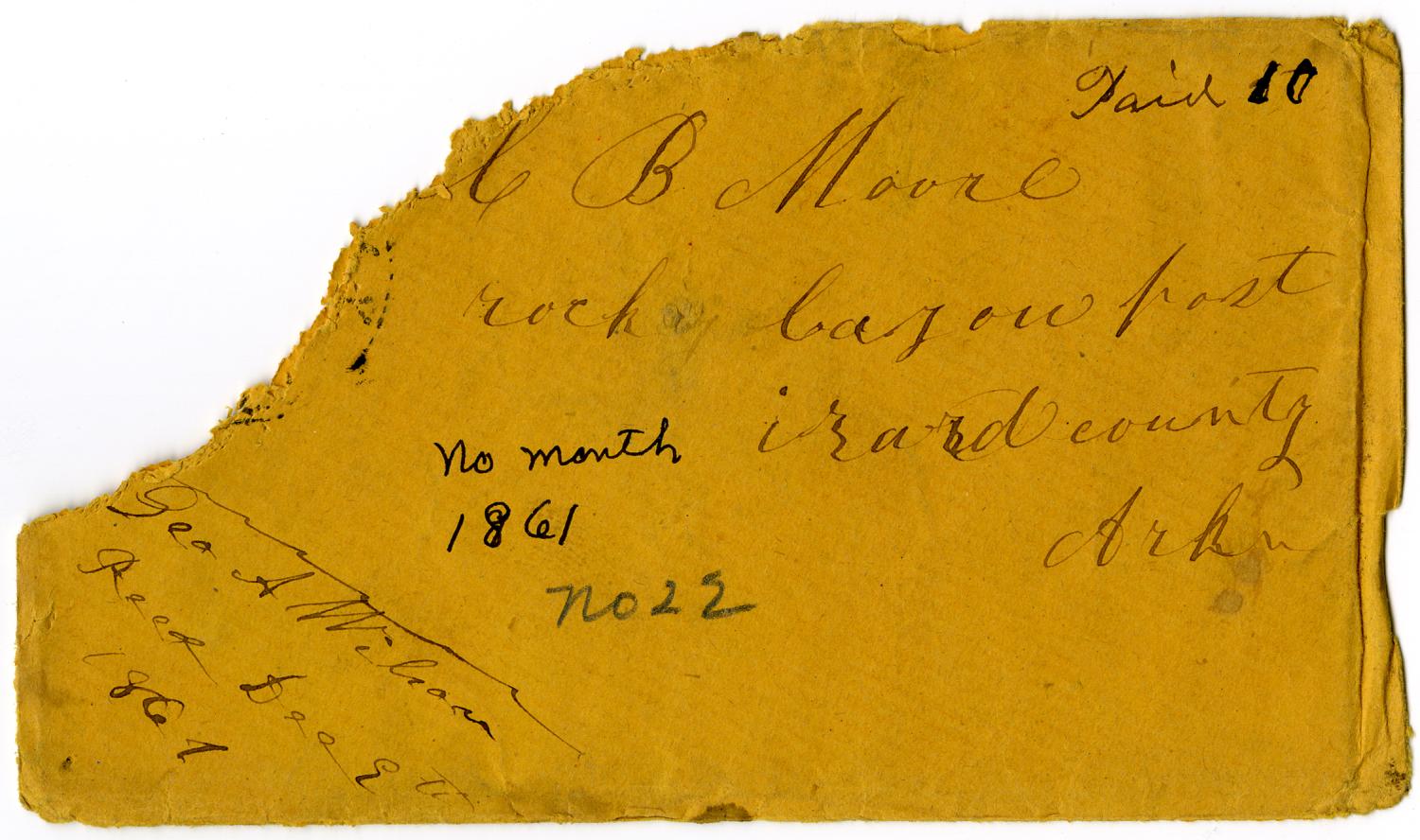 [Letter from George A. Wilson to Charles B. Moore, 1861]
                                                
                                                    [Sequence #]: 3 of 4
                                                