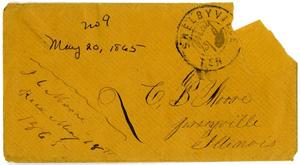 [Envelope from Josephus Moore addressed to Charles Moore, May 13, 1865]