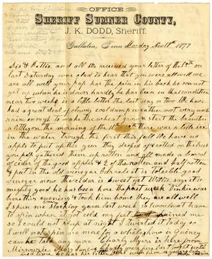 [Letter from Matilda and William Dodd, November 19, 1877]