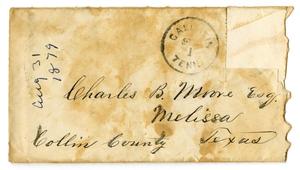 [Envelope for Charles B. Moore, 1879]