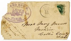 [Envelope addressed to Mrs. Mary Moore, March 15, 1880]