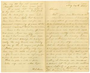 [Letter from Henry S. Moore to Charles B. Moore, August 24-27, 1885]