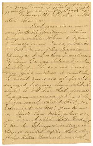 Primary view of object titled '[Letter from Julia A. Barr to the Moore family, December 3, 1888]'.