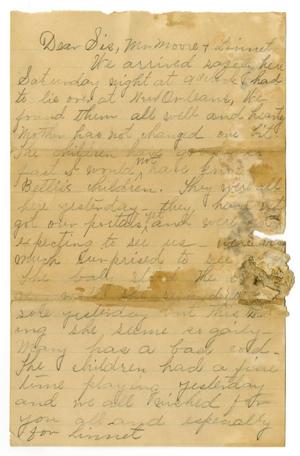[Letter from Florence Dodd to Sis, Mr. Moore, and Linnet, undated]