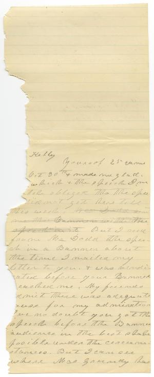 [Letter from Charles B. Moore to Mr. Kelly]