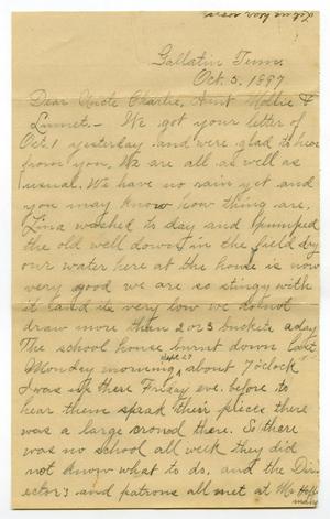 [Letter from Birdie McGee to the Moore family, October 5, 1897]