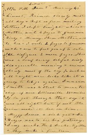 [Letter from Charles B. Moore to Linnet Moore, January 5, 1898]