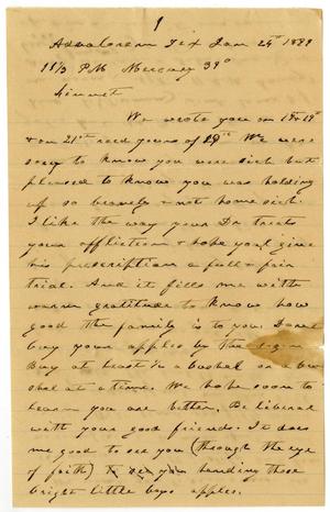 [Letter from Charles B. Moore and Mary Moore to Linnet Moore, January 24, 1899]