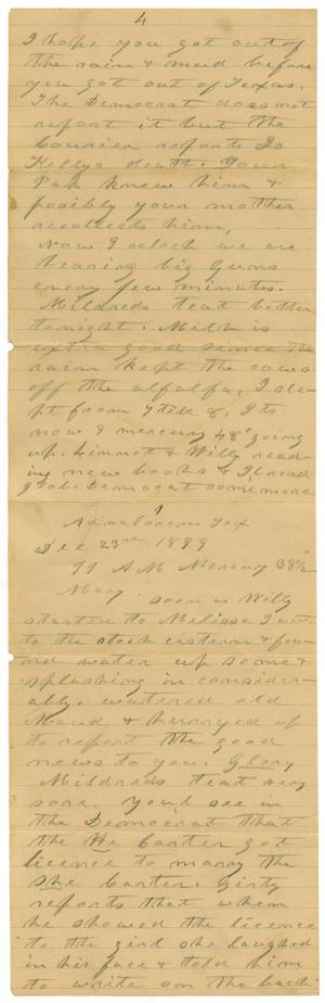 [Letter from Charles B. Moore to Mary Moore, December 23, 1899]