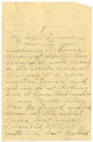 [Letter from Birdie McGee to Linnet Moore, c.1899]
