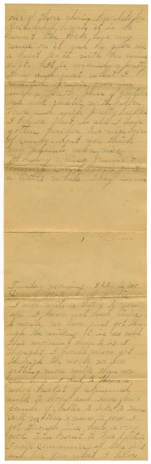 [Letter from Linnet Moore to Mary Moore and Birdie McGee, January 8, 1900]