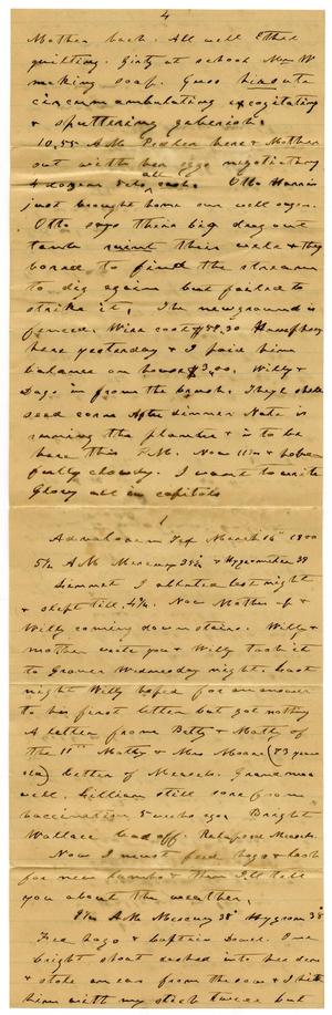 Primary view of object titled '[Letter from Charles B. Moore to Linnet Moore, March 14, 1900]'.
