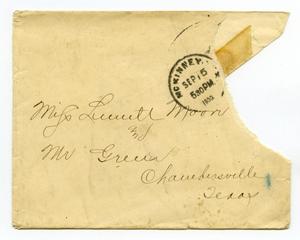 Primary view of object titled '[Envelope for Linnet Moore and Mr. Green, September 15, 1900]'.