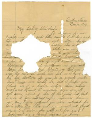[Letter from Lula Dalton to Linnet Moore, November 12, 1900]
