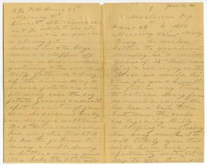 [Letter from Charles B. Moore to Bindie  McGee and Linnet Moore, June 26, 1901]