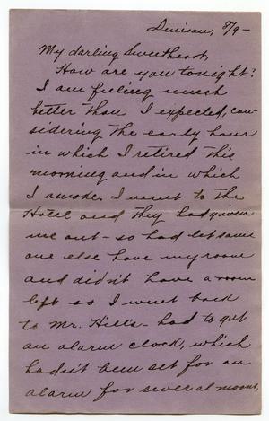 [Letter from Claude D. White to Linnet Moore]