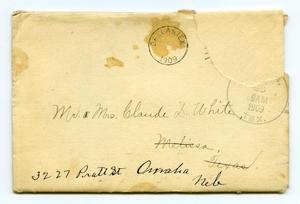 Primary view of object titled '[Envelope for invitation, May 26, 1909]'.