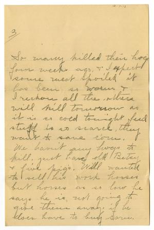 Primary view of object titled '[Letter from Birdie McGee to Mary Moore, December 7, 1913]'.