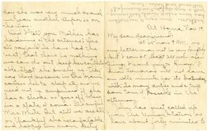 [Letter from Cora Robertson to Linnet White,  November 19, 1917]