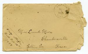 [Envelope addressed to Miss Linnet Moore, October 7, 1897]