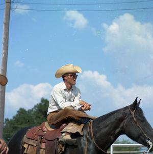 [Cowboy on his horse at Cowtown Daze]