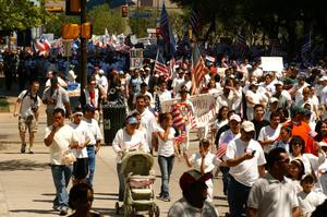 [Immigration Protesters March in Dallas]
