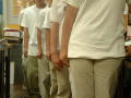Photograph: [Students lined up]