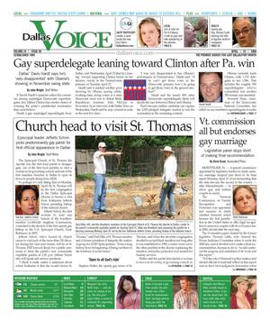 Dallas Voice (Dallas, Tex.), Vol. 24, No. 49, Ed. 1 Friday, April 25, 2008