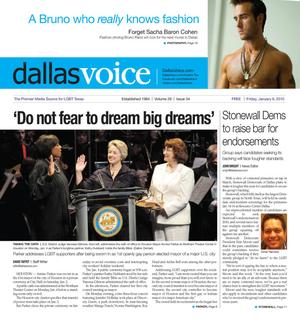 Primary view of object titled 'Dallas Voice (Dallas, Tex.), Vol. 26, No. 34, Ed. 1 Friday, January 8, 2010'.