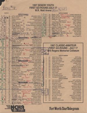 Primary view of object titled 'Cutting Horse Competition Entry List:  1997-derby-r04-06'.