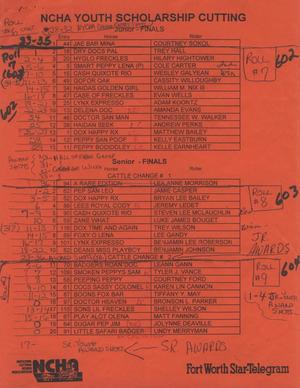 Cutting Horse Competition Entry List:  1997-derby-r07-09