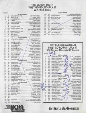 Cutting Horse Competition Entry List:  1997-derby-r108-109
