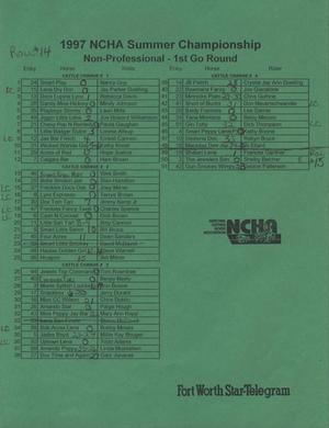 Cutting Horse Competition Entry List:  1997-derby-r14