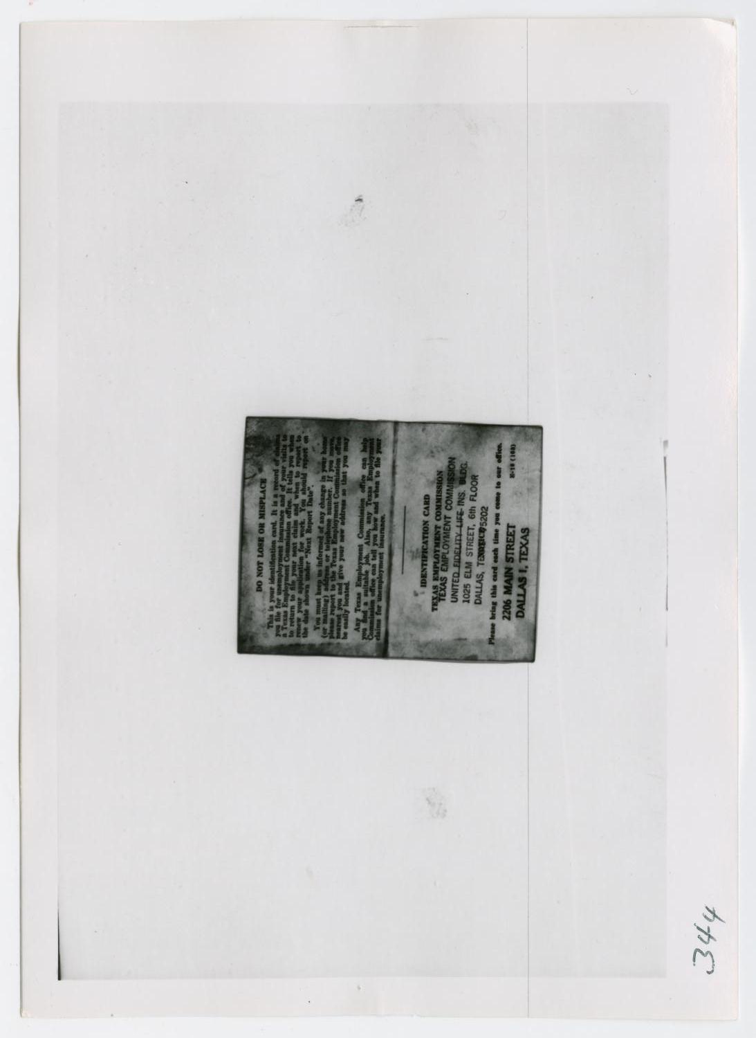 [Identification Cards, Photograph #3]
                                                
                                                    [Sequence #]: 1 of 2
                                                