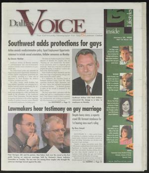 Primary view of object titled 'Dallas Voice (Dallas, Tex.), Vol. 16, No. 39, Ed. 1 Friday, January 28, 2000'.