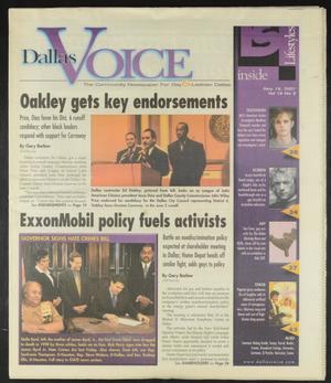 Dallas Voice (Dallas, Tex.), Vol. 18, No. 3, Ed. 1 Friday, May 18, 2001